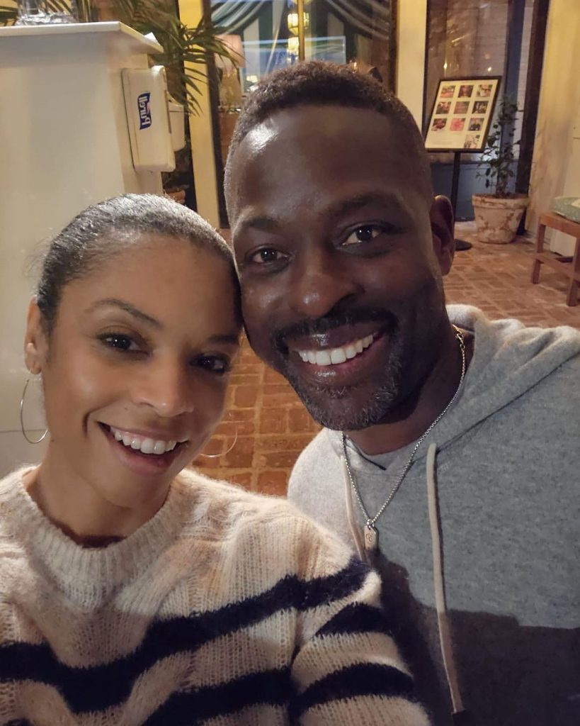 Susan Kelechi Brown in a reunion picture with Sterling K. Brown.