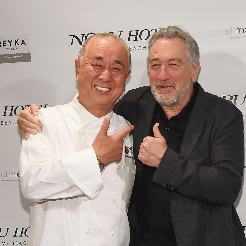 Robert De Niro with chef Nobu Matsuhisa