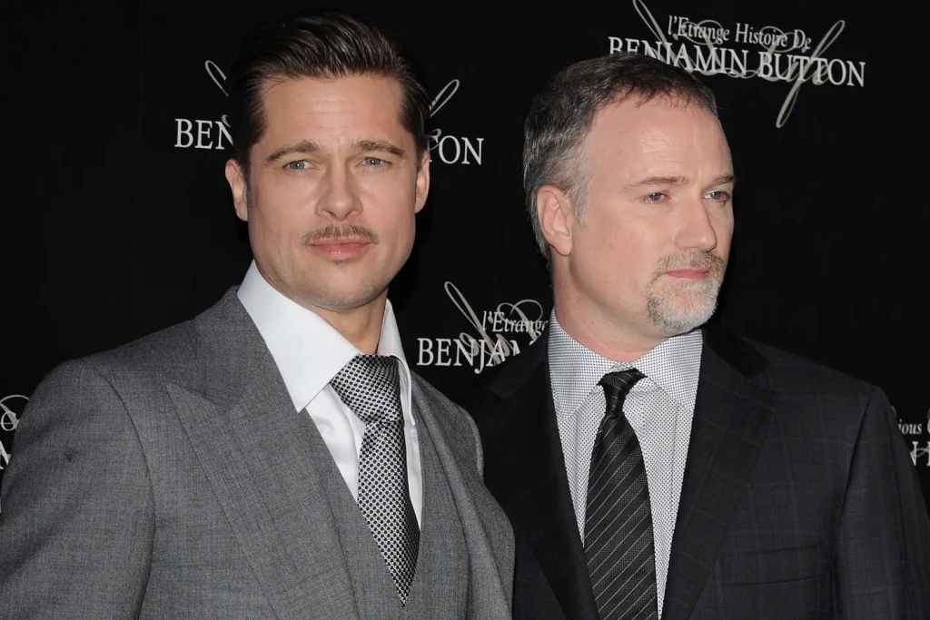 David Fincher pictured with Brad Pitt