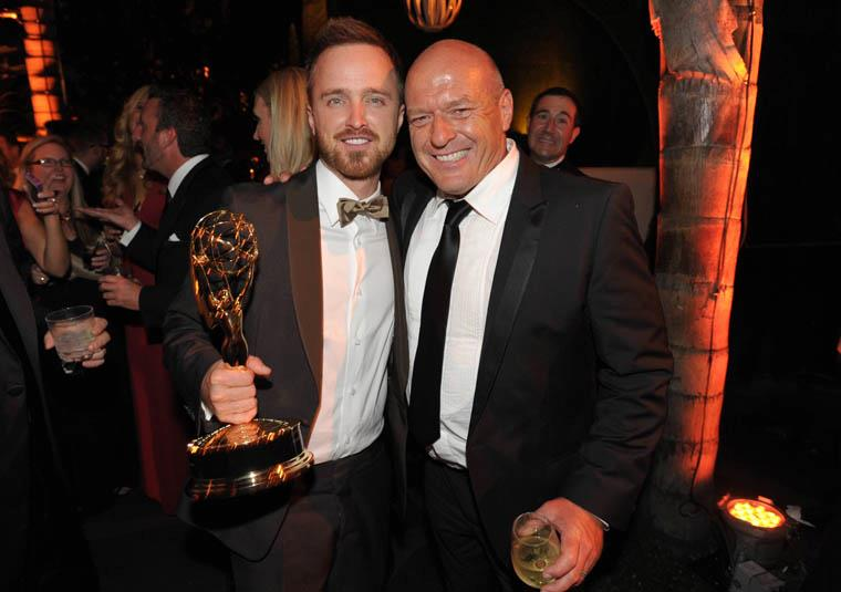 Dean Norris and Aaron Paul at AMC Emmy After Party