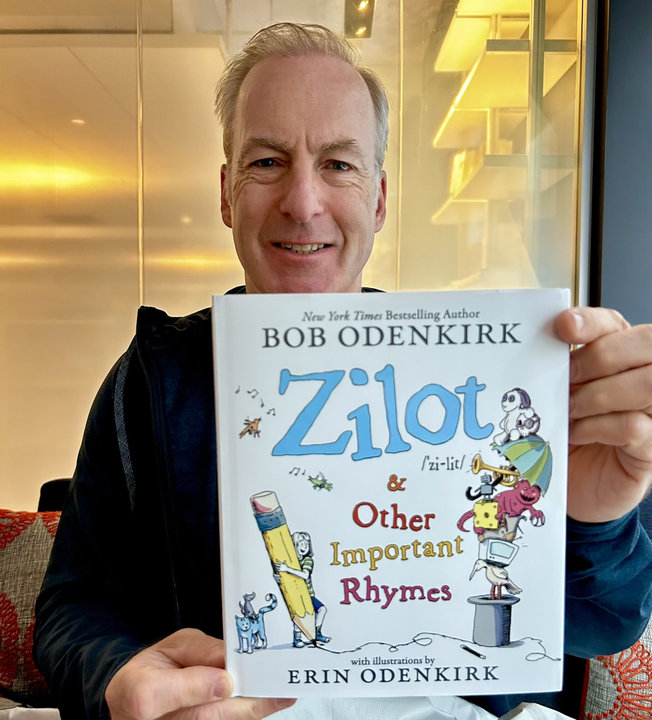 Bob Odenkirk with his illustrated book 'Zilot & Other Important Rhymes'