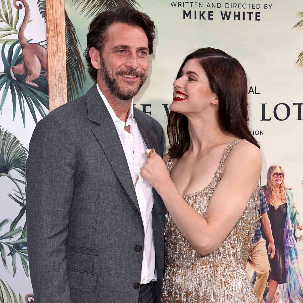 Alexandra Daddario with her husband Andrew Form