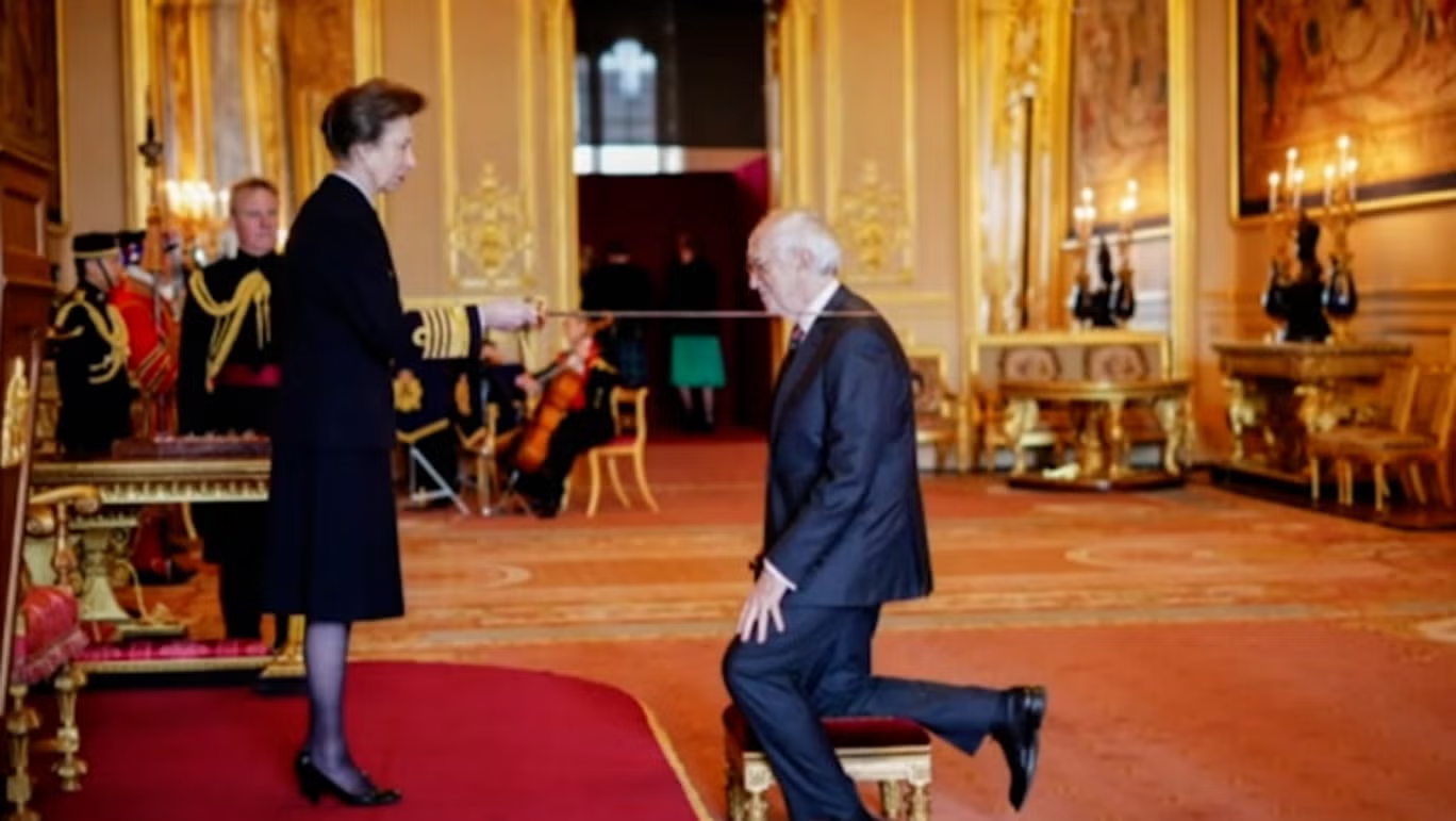 Jonathan Pryce was knighted by Princess Anne in 2021
