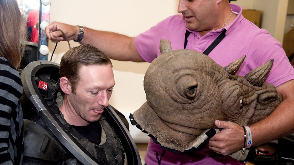 Paul Kasey getting ready to become Judoon Captain in 'Doctor Who'