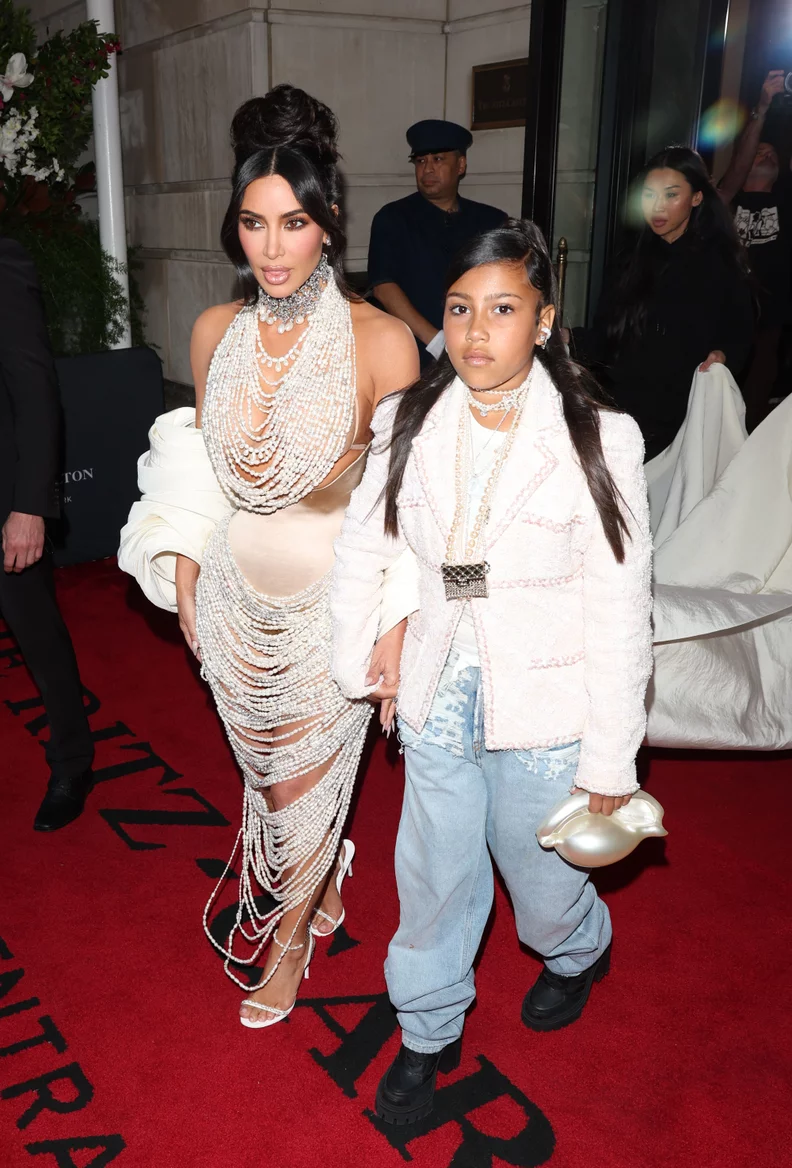 North West with her mother Kim Kardashian