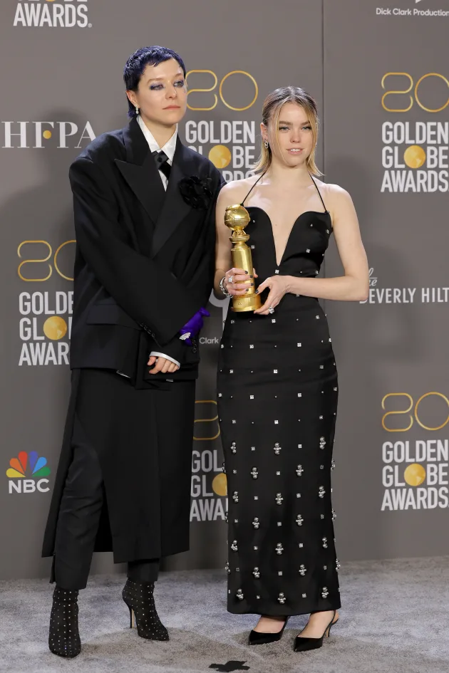 MillY Alcock and Emma D'Arcy at the Golden Globes Awards