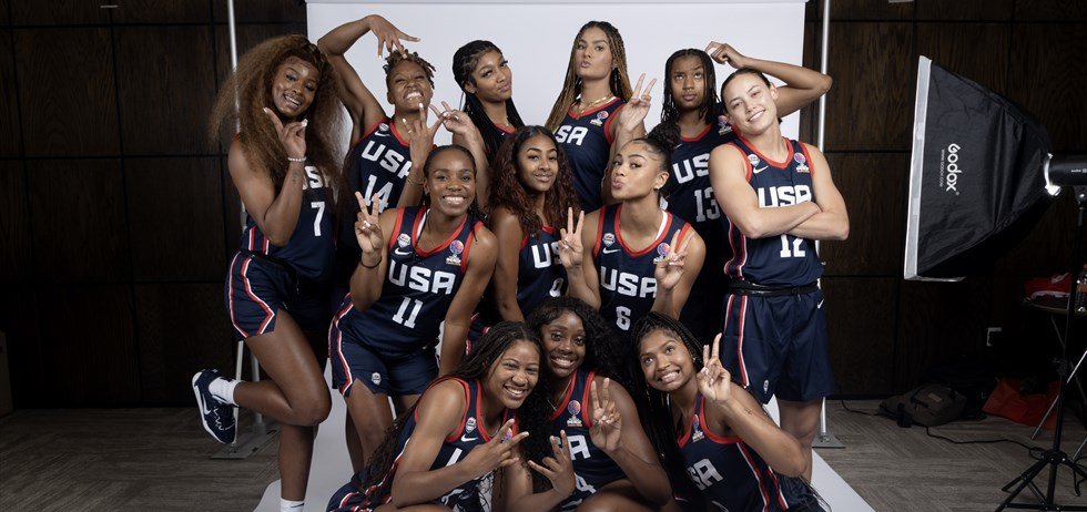 Angel Reese with the USA's national team for the  2023 FIBA Women's AmeriCup