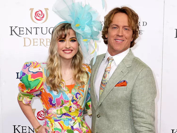 Dannielynn Birkhead at the Kentucky Derby with her father Larry Birkhead
