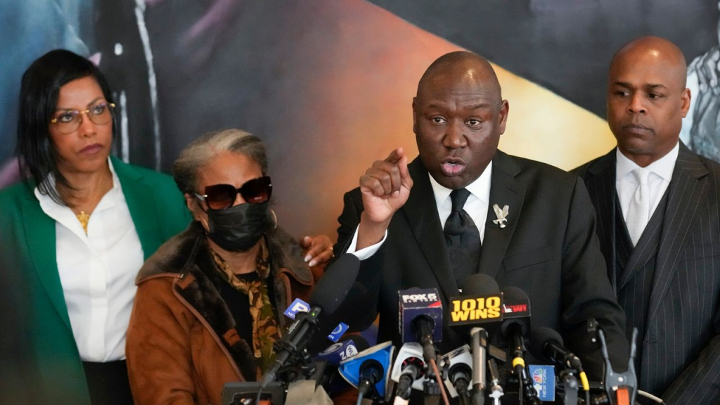 Ben Crump during a news conference in February 2023