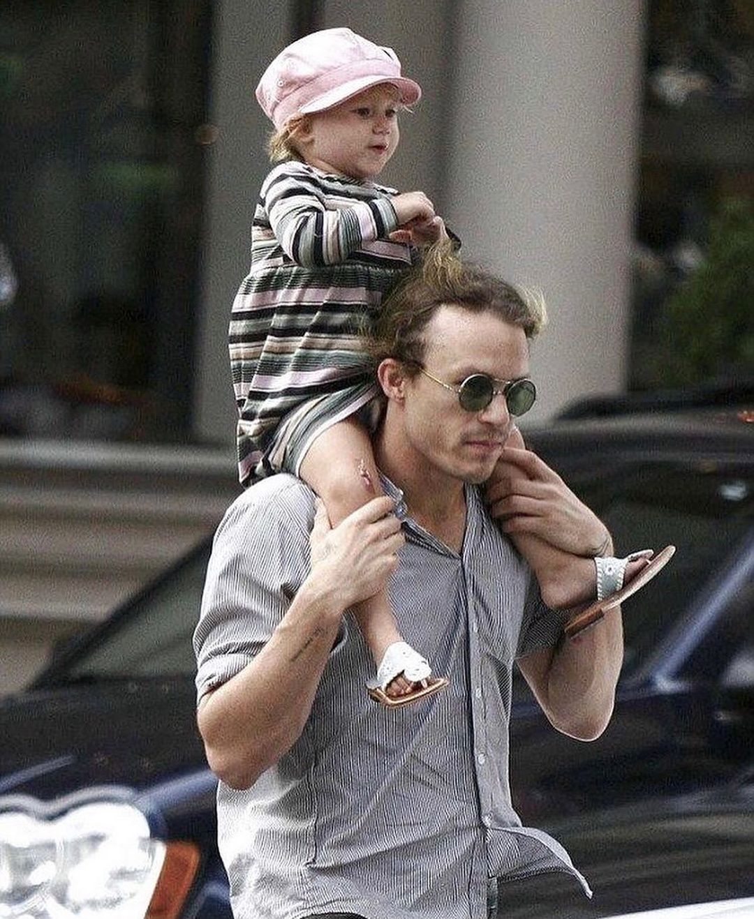 Heath Ledger with his daughter Matilda