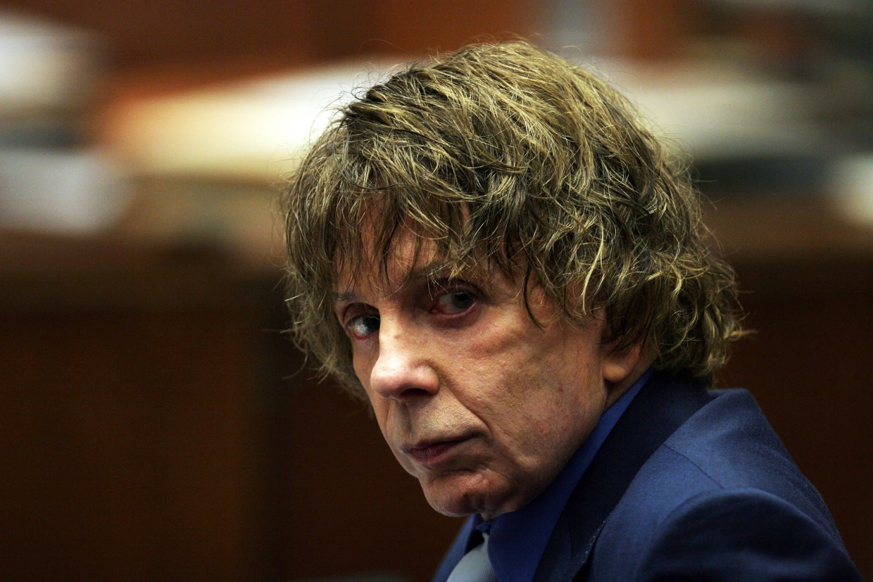 Phil Spector during his murder trial in Los Angeles Superior Court on July 9, 2007