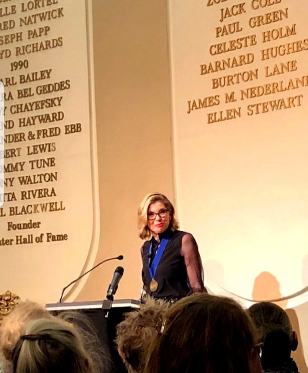 Christine Baranski got inducted into the theatre Hall of Fame in 2018