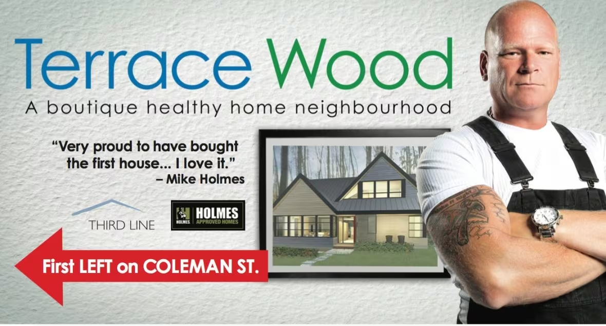 Mike Holmes helped advertise the Terrace Wood