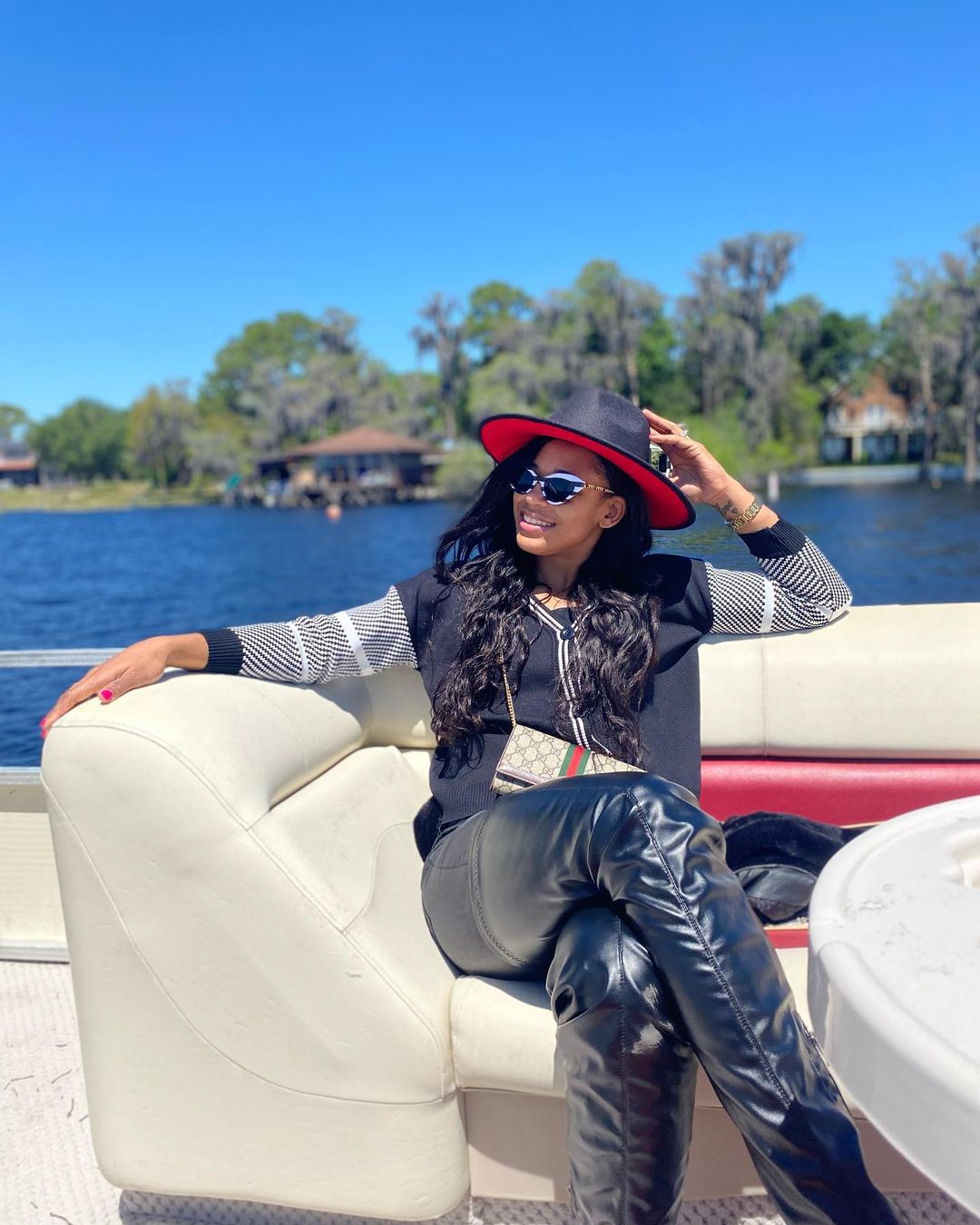Bianca Belair on her boat