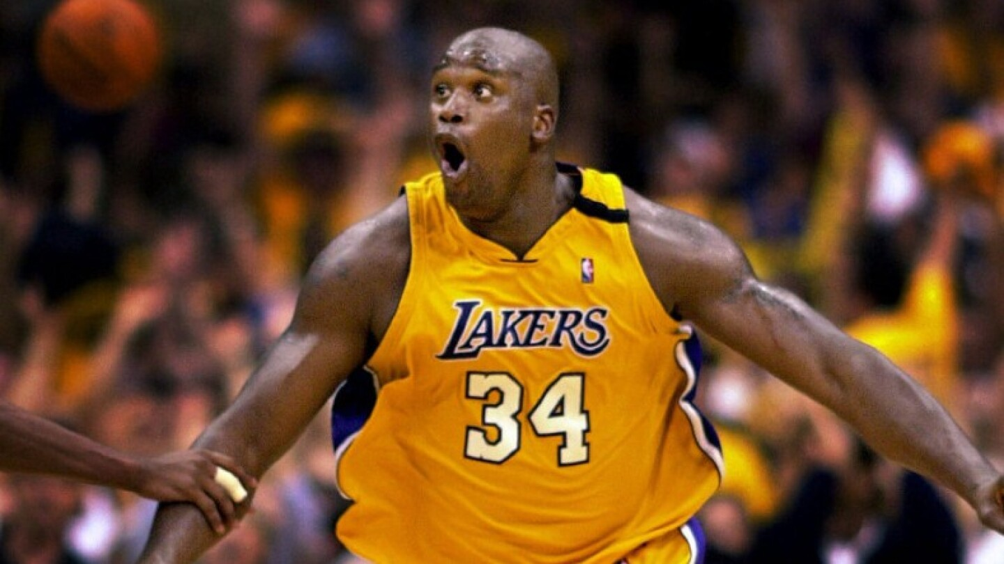 Shaquille O'Neal while he played for the Los Angeles Lakers